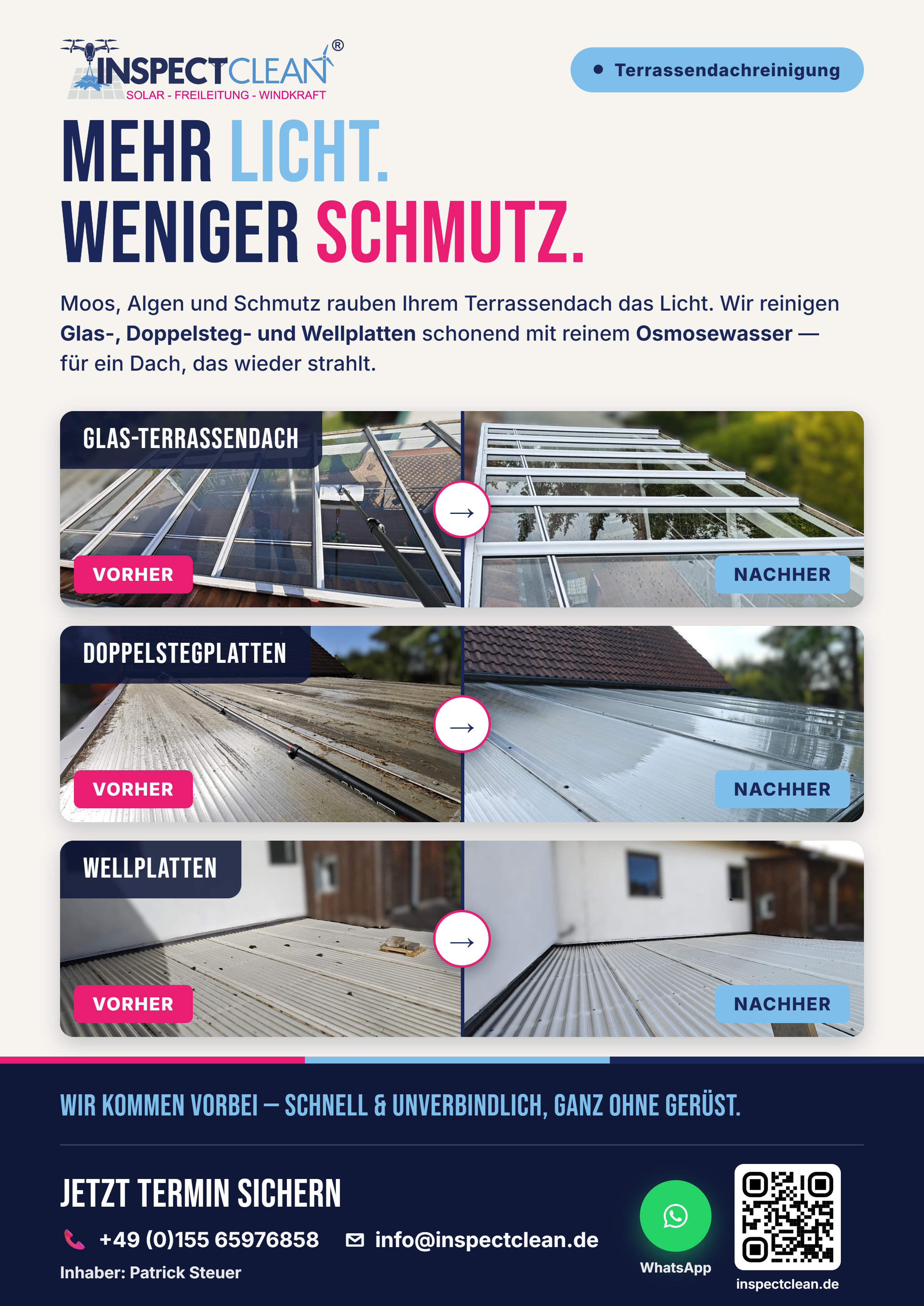 Flyer Terrassendachreinigung